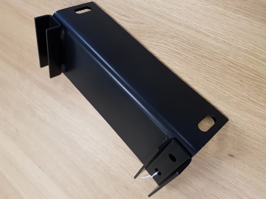 High Strength Sheet Metal Stamping Parts Black Metal Brackets Powder Coating Finish