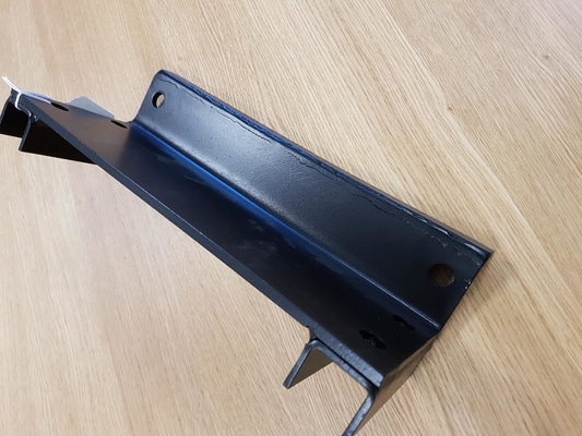 High Strength Sheet Metal Stamping Parts Black Metal Brackets Powder Coating Finish